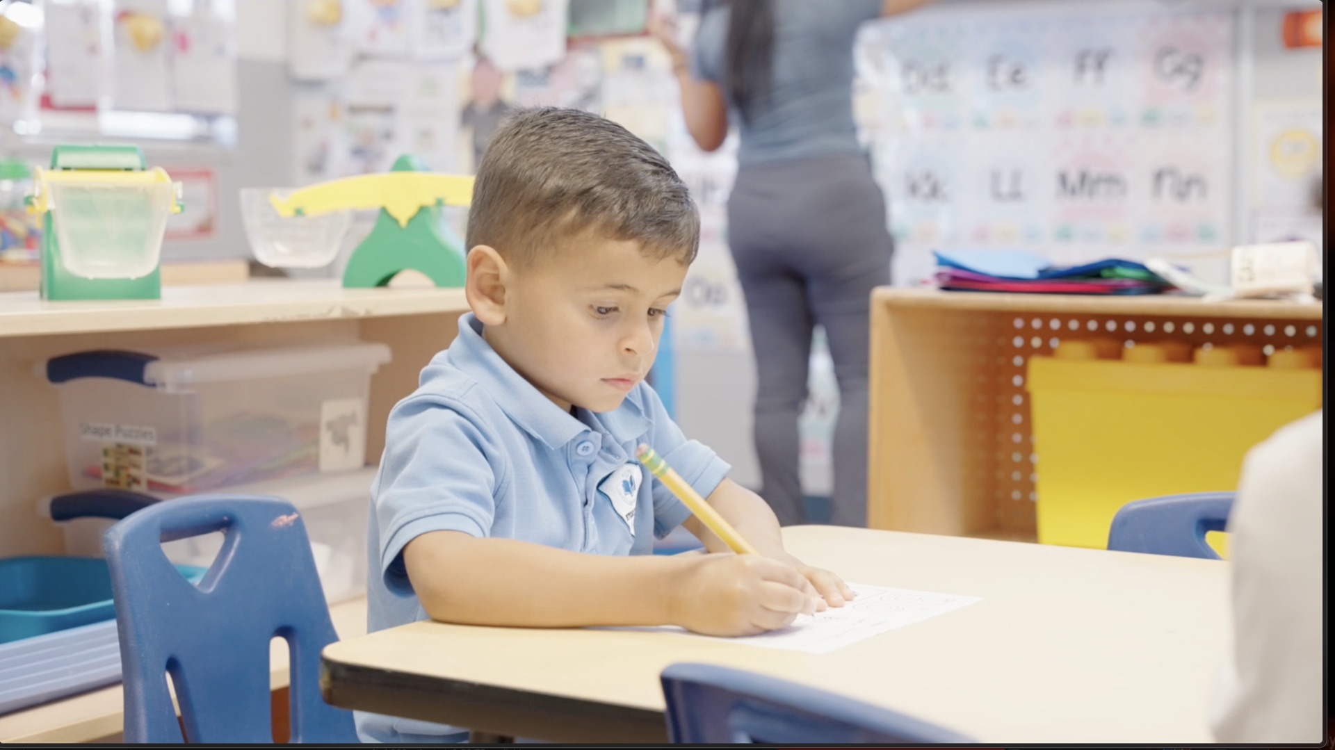 Student focused at his desk